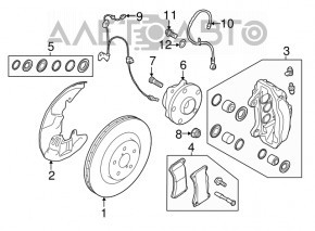 Moye de roată din față dreapta Subaru B10 Tribeca