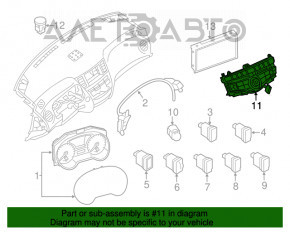 Controlul ecranului și al climatizării pentru Infiniti JX35 QX60 13-15, post-restyling