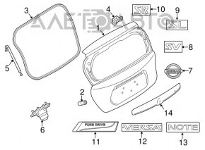 Camera de vizionare spate pentru Nissan Versa Note 13-19