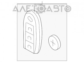 Cheie Infiniti JX35 QX60 13- 4 butoane