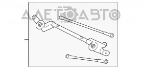 Trapezul de curățare a parbrizului cu motor pentru Nissan Rogue 14-20.