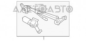 Trapezul de curățare a parbrizului cu motor pentru Infiniti G25 G35 G37 4d 06-14