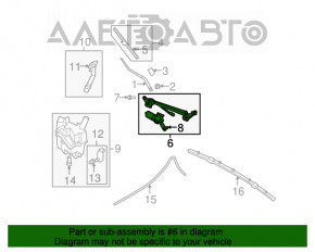 Trapezul de curățare a parbrizului cu motor pentru Infiniti G25 G35 G37 4d 06-14