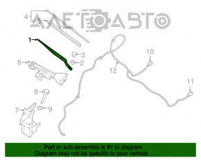 Leash stânga a ștergătorului Nissan Maxima A36 16-