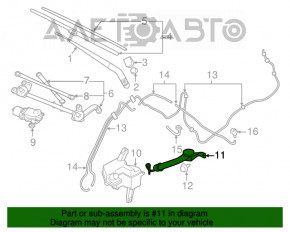 Duza de umplere a rezervorului de lichid de parbriz pentru Nissan Leaf 11-12 fara capac