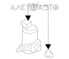 Motorul de spălare a camerei Nissan Rogue 14-20, nou, original OEM