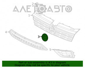 Grila radiatorului VW Tiguan 18- emblemă nouă OEM originală