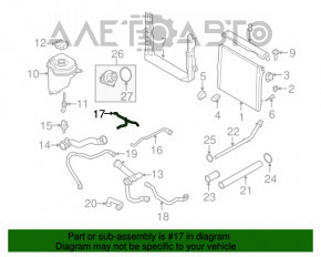 Furtunul de răcire a ventilatorului rezervorului de ventilație BMW X5 E70 07-13 nou aftermarket