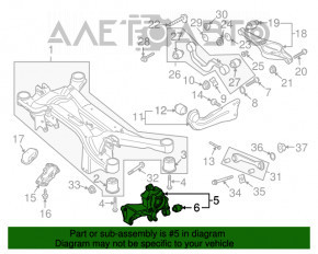 Capac spate stânga VW Tiguan 09-17 AWD nou, neoriginal