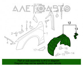 Bara de protecție față dreapta Audi A4 B8 13-16, nouă, marca TYC, fabricată în Taiwan.