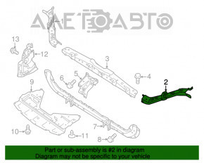 Bara stângă a farurilor Nissan Rogue 14-20, nouă, neoriginală