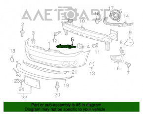 Suportul farului-bumper stânga VW Jetta 11-14 SUA nou neoriginal