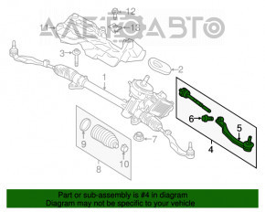 Bară de direcție cu capăt de tijă stânga Mini Cooper F56 3d 14-