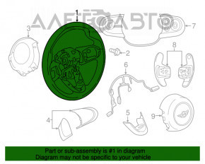 Руль голый Mini Cooper F56 3d 14- кожа