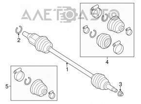 Ax cu roți spate stânga Mini Cooper Countryman R60 10-16