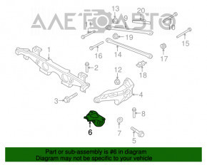 Suportul de butuc spate dreapta pentru Mini Cooper Clubman R55 07-14