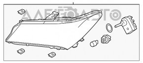 Far dreapta față goală Acura MDX 14-16 pre-restilizare, LED