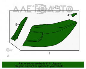 Lampa exterioară aripă dreapta Honda Accord 18-22 hibrid, zgârieturi