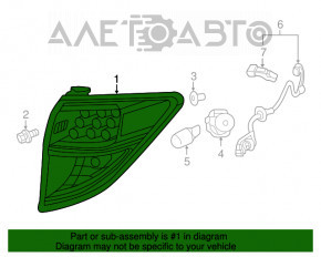 Lampa exterioară aripă dreapta Honda HR-V 16-22