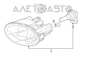 Farul de ceață stânga pentru Honda HR-V 16-22, nou, original