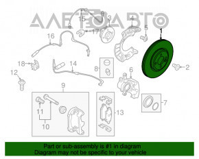 Диск тормозной передний левый Mini Cooper Countryman R60 10-16