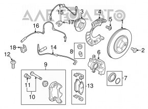 Placă de frână față stânga Mini Cooper Countryman R60 10-16