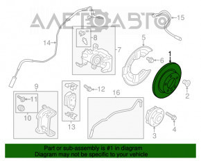 Placă de frână spate stânga Mini Cooper Countryman R60 10-16