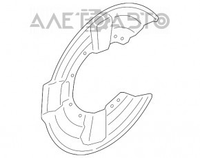 Capacul discului de frână din spate, stânga, pentru Mini Cooper Countryman R60 10-16.