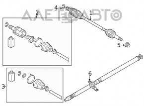 Arborele cardanic al cardanului Mitsubishi Eclipse Cross 18-