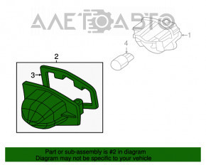 Подсветка номера двери багажника левая Honda CRV 12-16