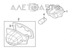 Подсветка номера двери багажника левая Honda CRV 12-16