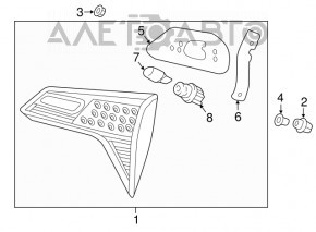 Lampa interioară pentru capacul portbagajului stânga Honda HR-V 16-22