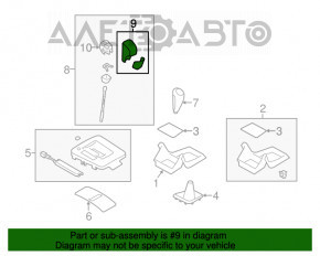 Ручка КПП Subaru XV Crosstrek 13-17 кожа, черная, протерта кожа