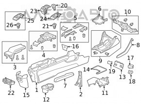 Butonul de parcare Honda Civic X FC 16-21