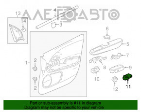 Controlul geamului electric din față, stânga, Honda HR-V 16-22