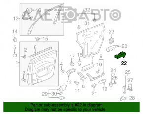 Controlul geamului electric din față, stânga, pentru Acura MDX 07-13, nou, original