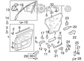 Controlul geamului electric din față, stânga, pentru Acura MDX 07-13, nou, original