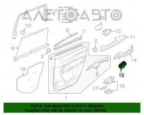 Controlul geamului electric din spate, stânga, pentru Acura MDX 14-20