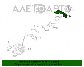 Накладка шифтера КПП Lexus RX300 RX330 RX350 RX400h 04-09 черн