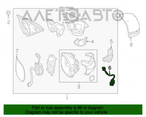 Камера бокового зеркала Honda HR-V 16-22