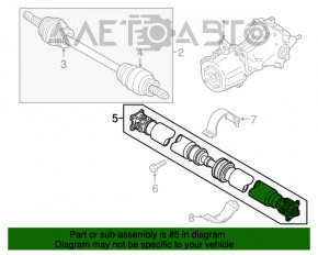 Arborele cardanic al cardanului Nissan Murano z52 15-