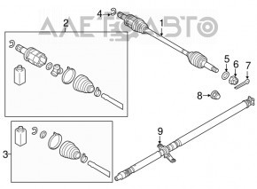 Ax cu semicurba spate dreapta Mitsubishi Eclipse Cross 18-