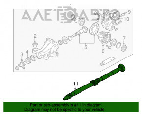 Arborele cardanic al mașinii Infiniti Q50 14-15 RWD 3.7