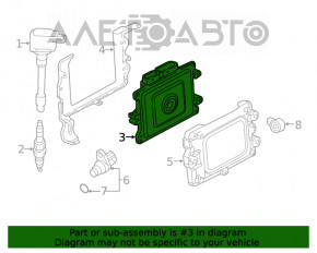 Blocul ECU al motorului Honda Accord 18-22 2.0 hibrid