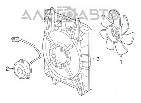 Paletele ventilatorului de răcire drept al Honda CRV 12-16, nou, original OEM