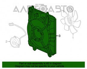 Difuzorul capacului radiatorului gol Honda CRV 12-16 dreapta nou original