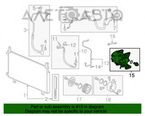 Компрессор кондиционера Honda Civic X FC 16-21 1.5T