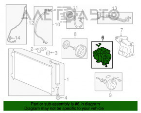 Compresorul de aer condiționat pentru Honda Accord 13-17 3.5