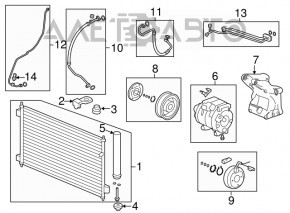 Compresorul de aer condiționat pentru Honda Accord 13-17 3.5