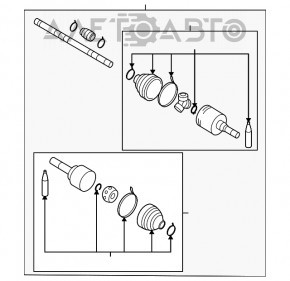 Ax cu came pentru roata din față dreapta Nissan Versa Note 13-19 CVT